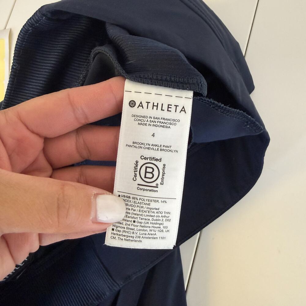 Athleta Brooklyn Ankle Pants Navy Blue - 4 - Picture 6 of 9